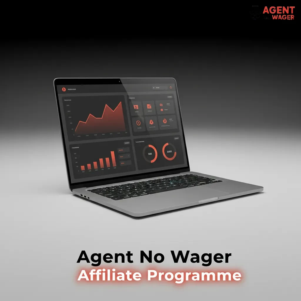 Agent No Wager Affiliate Programme banner: earn commissions, clear reporting, marketing assets, partner support, fair play.
