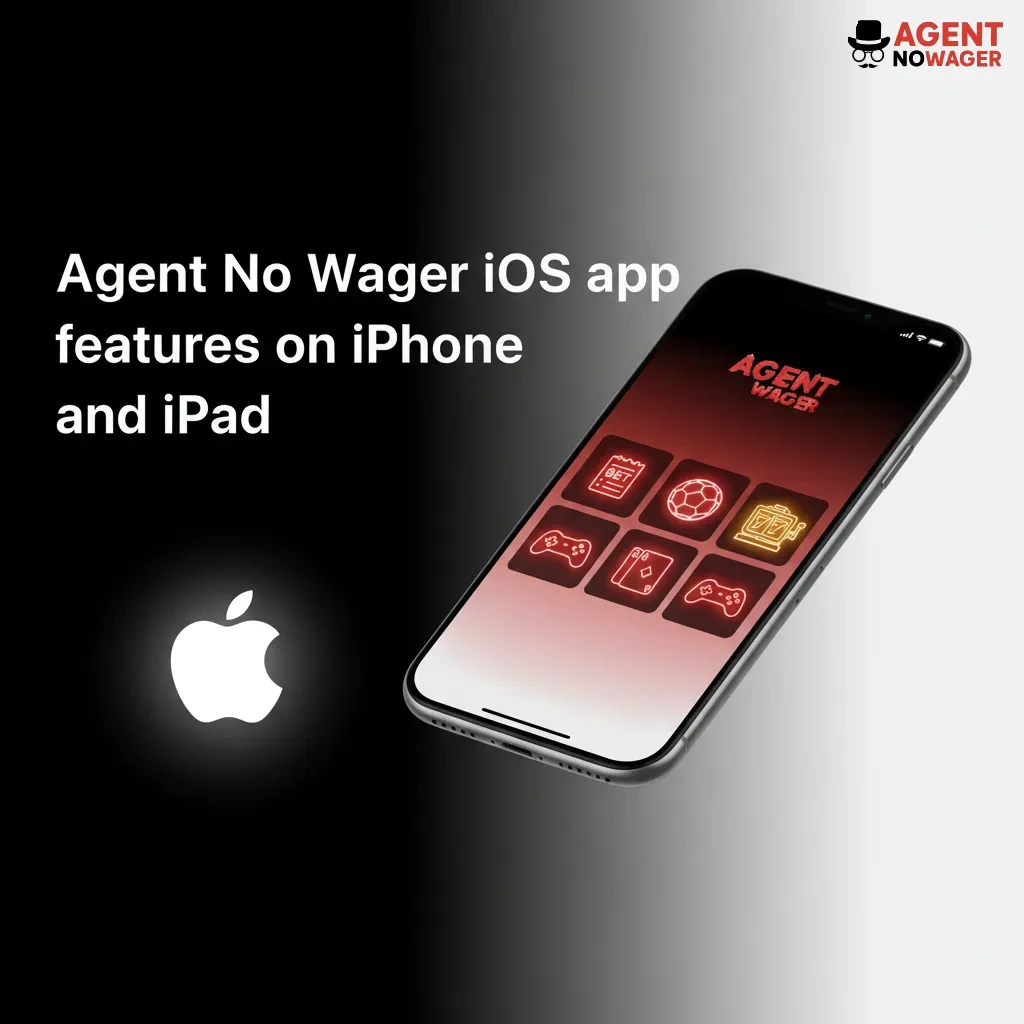 Agent No Wager iOS app on iPhone and iPad, showcasing betting, casino games, payments, and support.