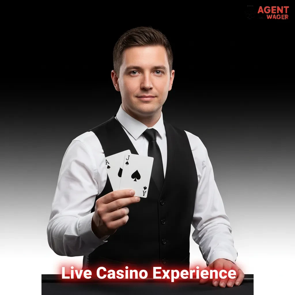 Live casino dealer hosting Roulette, Blackjack, Baccarat, Poker and Game Shows; real-time results and table limit options.
