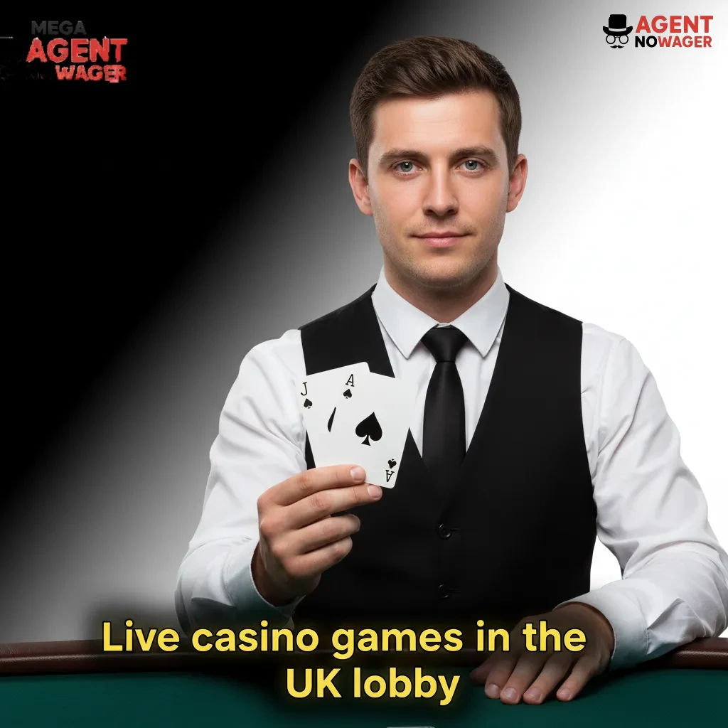 Live casino UK lobby screen: HD dealers and tiles for Lightning Roulette, Immersive Roulette, Infinite Blackjack, Crazy Time