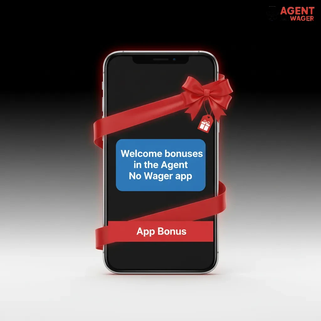 Agent No Wager app welcome bonuses: choose Sports 10-20% or Casino 10-20% + 20-40 free spins during signup.