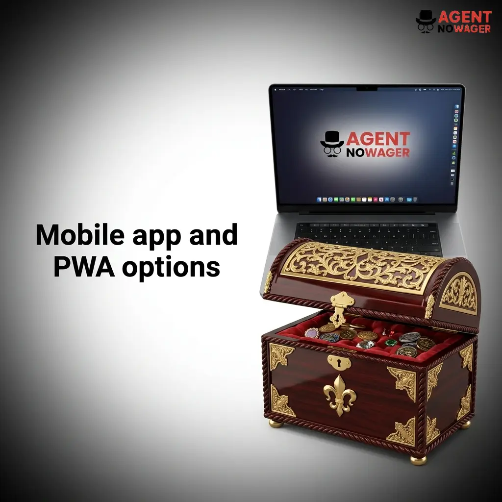 Progressive Web App on Android and iOS letting users pin casino and sportsbook site to home screen