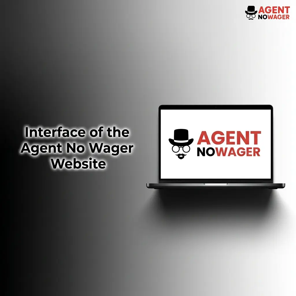 Agent No Wager website interface showing top navigation with Sports, Live, Casino, Promotions and account options for UK users